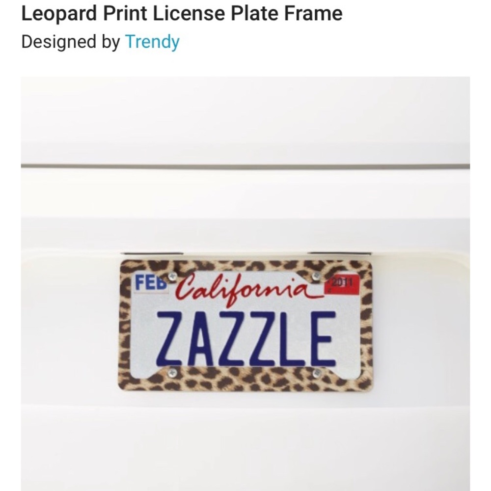 Leopard Print License Plate (PAIR)